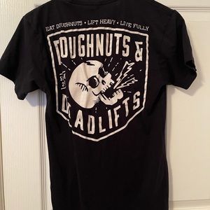Doughnuts and Deadlifts Skull T-Shirt